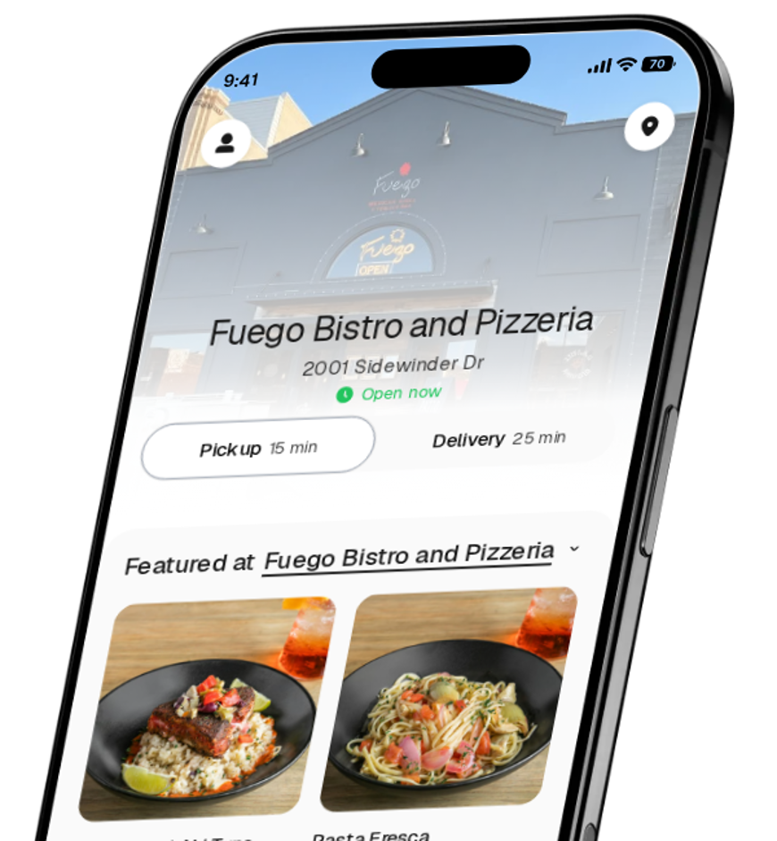 Fuego Bistro and Pizzeria app preview