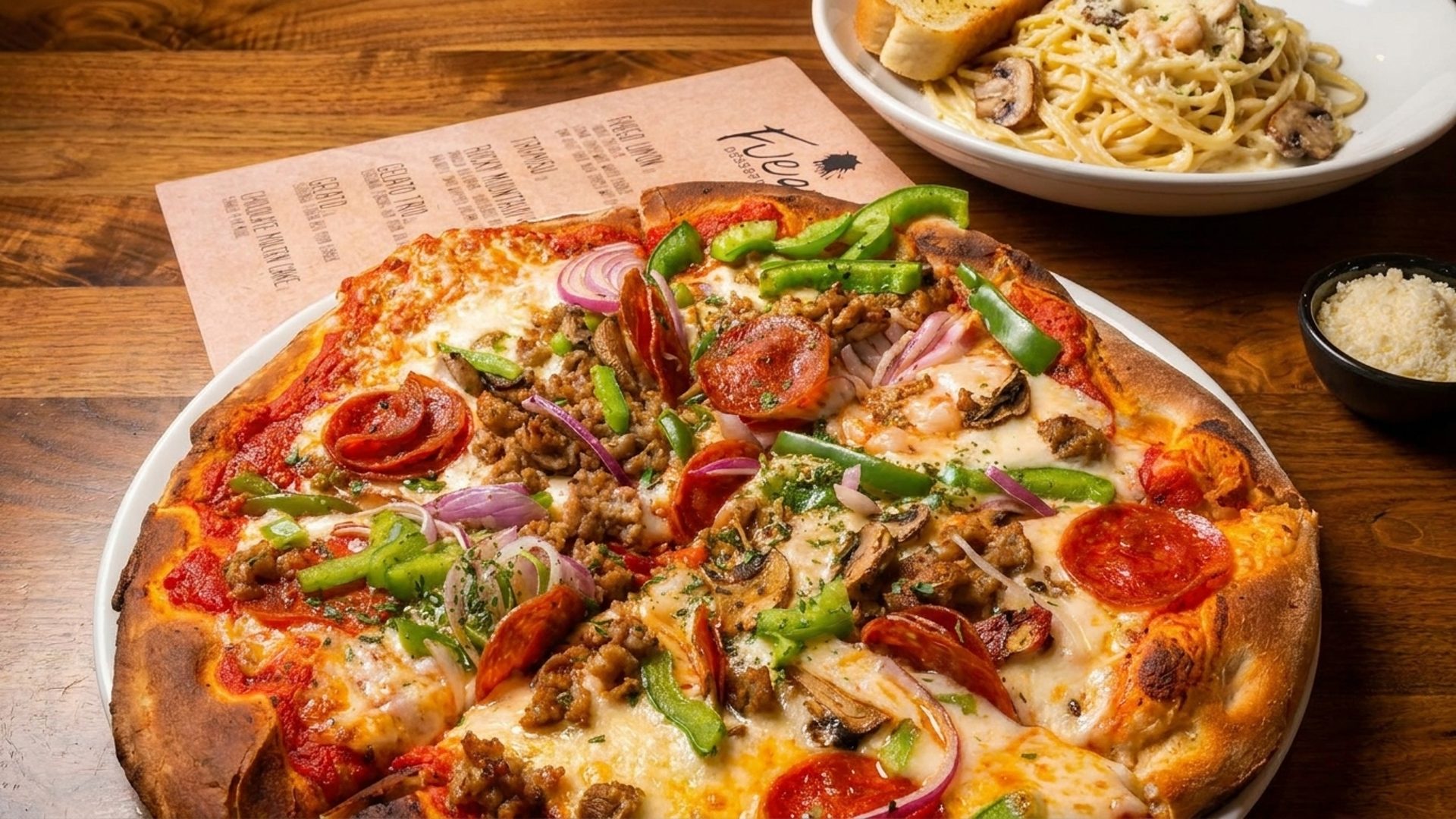 Stay for the pizza