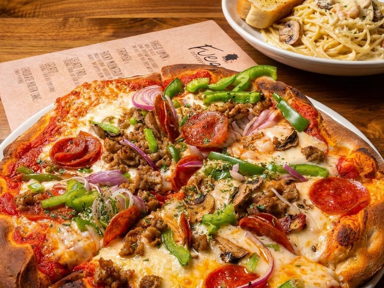 Stay for the pizza