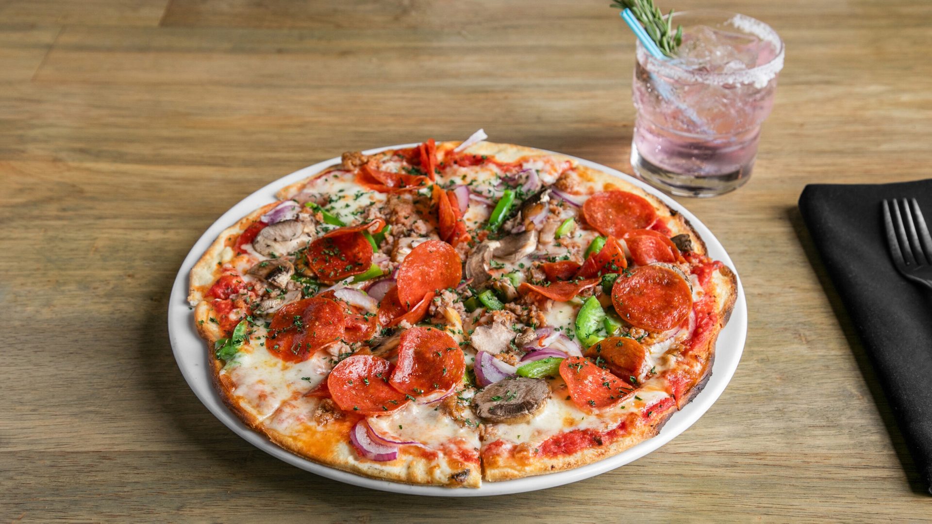 Stay for the pizza